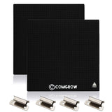 Comgrow 2PCS Ender 3 Pro Glass Bed, Upgraded Tempered Glass Plate with Bed Clips, Ender 3 Build Plate 235x235x4mm for Creality Ender 3 Pro/Ender 3 V2/Ender 3 V2 Neo/Ender 3 Neo/3 S1/3 S1 Pro/5 Pro Comgrow