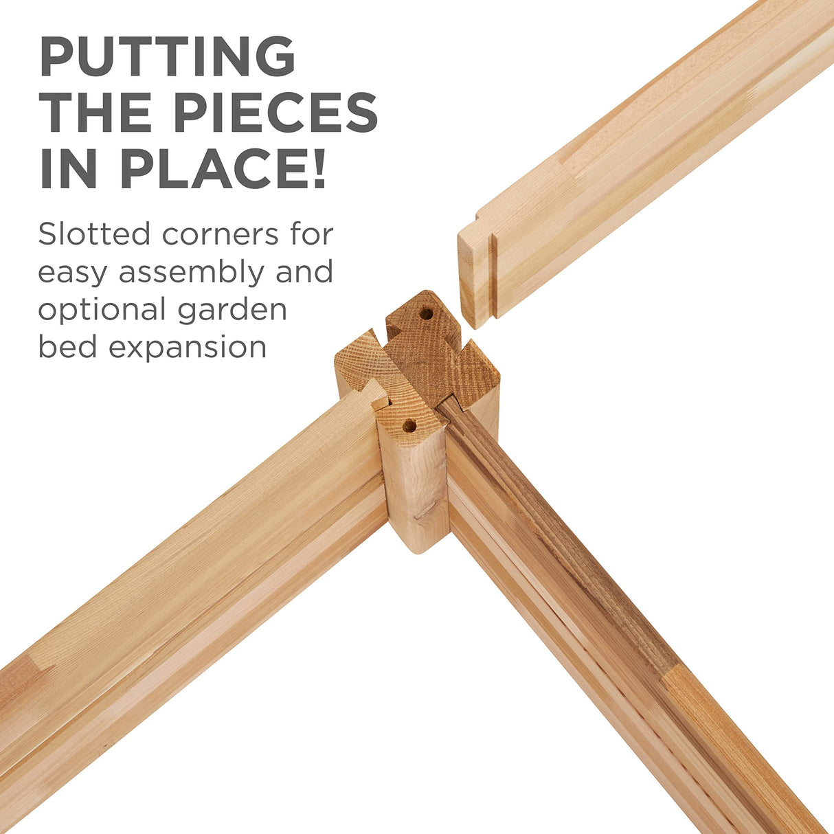 Jumbl Raised Canadian Cedar Garden Bed | Elevated Wood Planter for Growing Fresh Herbs, Vegetables, Flowers, Succulents & Other Plants at Home | Great for Outdoor | 34x18x30” Jumbl