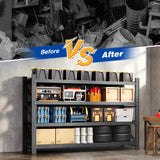 BYNSOE 71" W Storage Shelves 5000lbs Garage Metal Shelving Heavy Duty Garage Shelves Adjustable Storage Shelves for Industrial, Factory,71" W X 24" D X 69" H BYNSOE