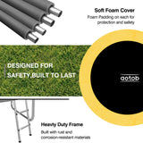 AOTOB 12 FT Trampoline for Kids with Enclosure Net, Recreational Outdoor Trampolines, ASTM Approved (Yellow) AOTOB