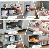 ROBOTIME Play Kitchen for Kids Toddlers, Wooden Pretend Play Kitchen Set Toy with with Fridge, Ice Maker, Coffee Maker, Toys Kitchen Gift for 3+ Year Old Kids, Girls & Boys ROBOTIME
