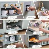 ROBUD Play Kitchen Set, Wooden Play Kitchen with Ice Maker, Fridge, Coffee Machine, Oven, Dishwasher, Microwave, Kitchen Accessories, Toy Kitchen Gift for Boys Girls, 3+ ROBUD