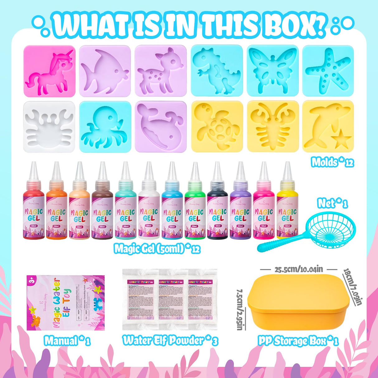 Eleanore's Diary Aqua Fairy Water Gel Kit, Magic Water Elf Toys for Kids, Creative Squishy Maker Toy, Holiday DIY Art & Crafts for Boys Girls Ages 3-12, Summer Family Party Favors Birthday Gifts Eleanore's Diary