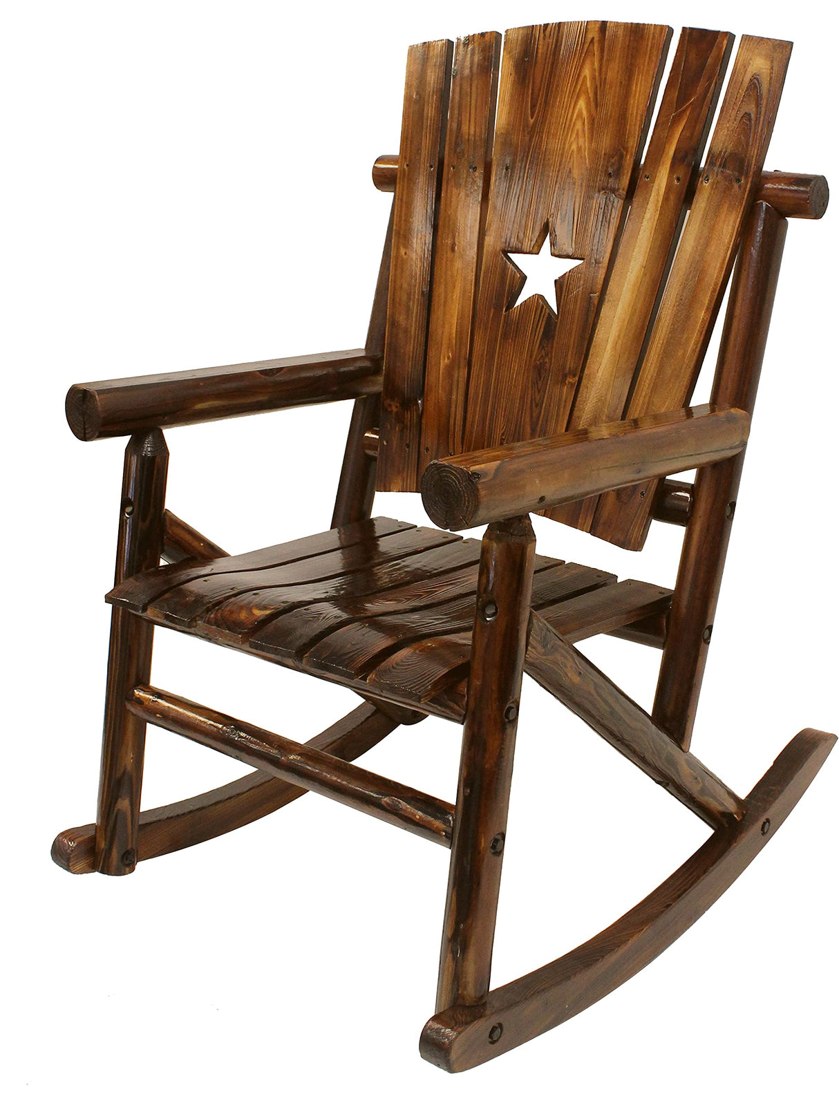 Char-Log Single Rocker with Star Leigh Country