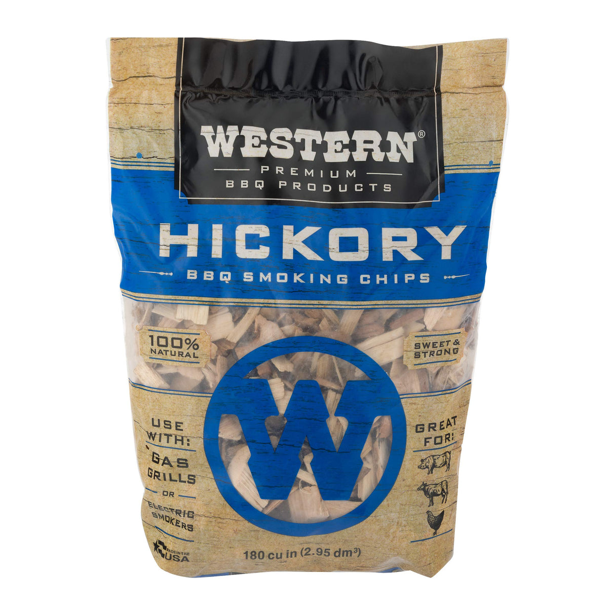 Western BBQ Smoking Wood Chips Variety Pack Bundle (4)- Apple, Mesquite, Hickory, and Cherry Flavors (Original Version) Western