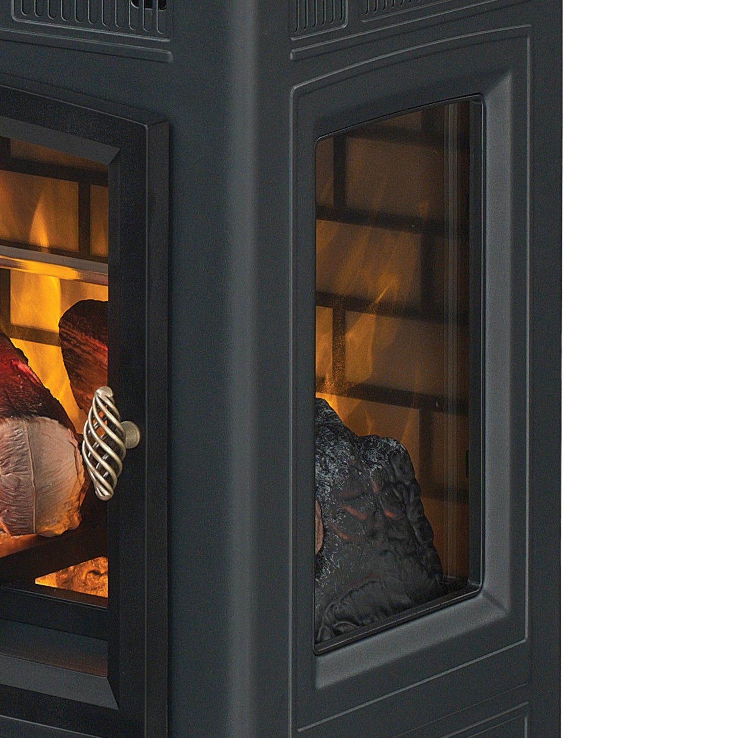 duraflame Freestanding Electric Fireplace Stove Heater with 3D Flame Effect for 1,000 Sq. Ft. Room, Black