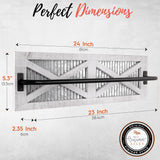 Autumn Alley Farmhouse Rustic Towel Rack Holder - Wood Towel Rack - Farmhouse Towel Holder for Rustic Bathroom and Farmhouse Kitchen Style Décor - 24" Wall Mounted, Rustic White Autumn Alley