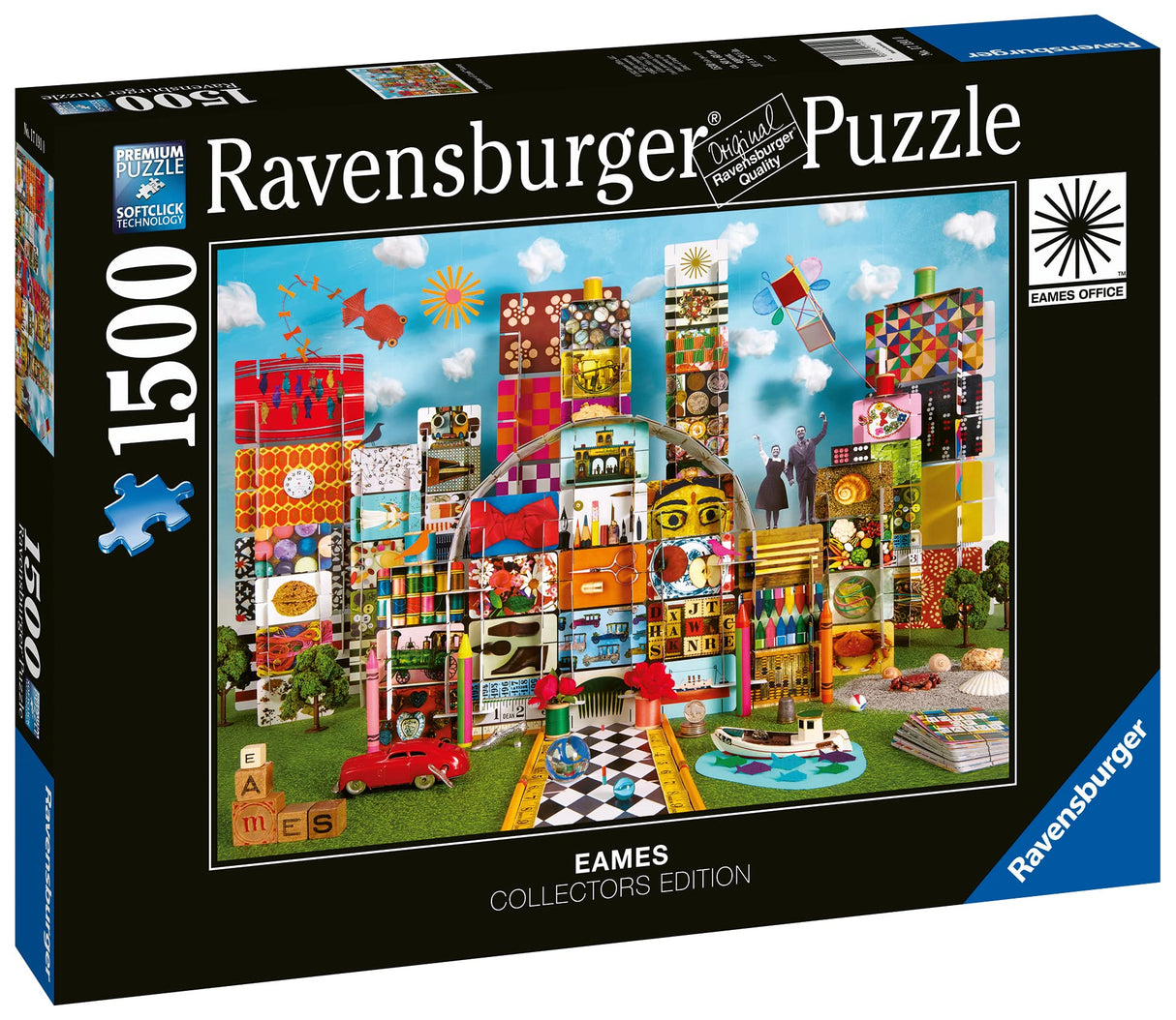 Ravensburger Eames House of Cards Fantasy - 1500 Piece Jigsaw Puzzle for Kids and Adults | Unique Design | Softclick Technology Sustainable Materials | Designed by Renowned Artist Ravensburger