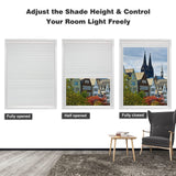 MYshade Blackout Cordless Cellular Shades Honeycomb Shade for Indoor Windows Room Darkening Blinds for Home Office Pull Down Window Shades Easy to Install 35 inch Wide, H72 White Pleated Shade MYshade