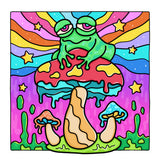 Trippy & Groovy: Psychedelic Coloring Book for Adults Featuring Mushrooms, Aliens, Magic Worlds and Illusions for Relaxation TAD Publishing LLC