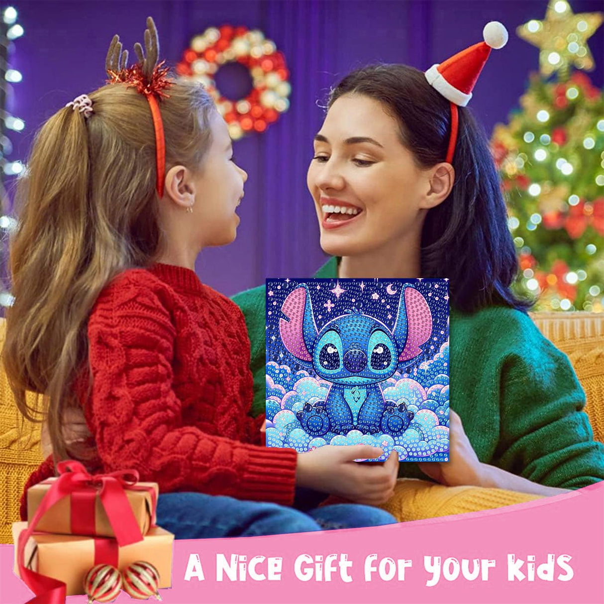 KOJEFCV 4 PCS Diamond Art Painting Kits for Kids, Cartoon Diamond Art for Kids Ages 4-8-12, Cartoon Gem Painting Kit Crafts Beginners for Gift Home Wall Decor (6x6 inch) KOJEFCV