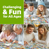 National Parks Puzzles for Adults 1000 Pieces Nature Travel Poster Map Beautiful Landscape Puzzle for Adults Jigsaw Puzzles 1000 Pieces Mountain Scene challenging Family Puzzle (27.5"x19.6") Blueforest