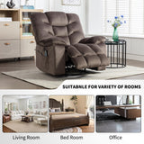 HAOMARKETS Oversized Power Recliner Chair with Massage and Heat Set of 2, 41" Wide Electric Reclining Chairs with USB Port, Breathable Fabric Overstuffed Reclining Sofa for Living Room Bedroom HAOMARKETS