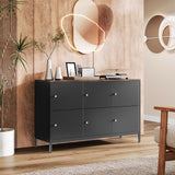 STANI Sideboard Buffet Cabinet with Storage Metal Storage Buffet Table with 6 Doors Coffee Bar Cabinet Kitchen TV Stand Cupboard Console Table for Living Dining Room Kitchen Hallway STANI