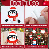 gisgfim 8 Pcs Christmas Fence Peeker Decorations Santa Claus Elk Snowman Elf Yard Peeking Art Sign Cute Christmas Winter Holiday Outdoor Fence Sign Ornament for Xmas DIY Home Garden Yard Decor gisgfim