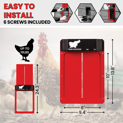 Run Chicken Door Model T50 (Red)