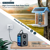 BROAIMX Smart Bird Feeder Camera, Free AI Forever, 1080P HD Camera Auto Capture Bird Videos & Solar Panel, App Notify When Birds Detected, Bird House BROAIMX