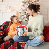 Cuitpan White Christmas Wrapping Paper Bundle for Kids Adults - Reindeer, Stripes, Woodlands, Snowflake, Red Truck Winter Scene Designs - 28 x 40 Inches, 6 Jumbo Sheets, Recycled Cuitpan
