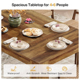 Tribesigns 63-Inch Dining Table for 4-6 People, Rectangular Kitchen Dinner Table, Farmhouse Wooden Eating Table for Home Kitchen, Dining Room Tribesigns