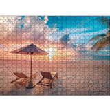 Rocorose 1000 Piece Jigsaw Puzzle, Inspirational Beach Puzzles for Adults and Families, Tropical Ocean Sunrise Sunset Scene Nature Puzzle, HD Quality Challenging Landscape Photo Puzzle Games Rocorose