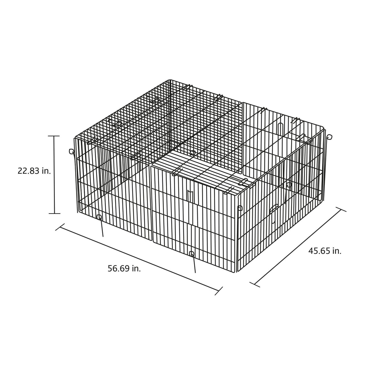 TRIXIE Rabbit Cage - 34 cu. ft., Outdoor Pen Extends Rabbit Hutch and Chicken Coops, Ideal for Small Animals, Bunny, Guinea Pigs, Chickens TRIXIE