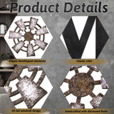 4 Pieces Rustic Home Decor Wooden Home Letters for Wall Windmill Wall Decor Farmhouse Wall Home Sign Brown Home Hanging Wood Sign Farmhouse Decor for Living Room Kitchen Bedroom Front Porch (Black) Qunclay