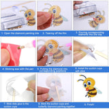 BSRESIN 8 Pcs Bee Diamond Painting Kits, Diamond Art Kits for Garden Decor, Bee Stakes Diamond Art Kits for Adults, Crafts for Adults BSRESIN