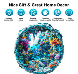 Jigfoxy Wooden Puzzle for Adults, 3D Visual Ocean Wooden Jigsaw Puzzles for Adult, Unique Animal Shape Wood Cut Puzzles, Christmas Thanksgiving Gifts for Friends Family (S-8.5 * 8.5in-100pcs) Jigfoxy