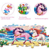 Puzzles for Kids Ages 4-6 – 2 x 60 Pieces Princess Unicorn Jigsaw Puzzles for Toddler Children Learning Educational Puzzles Toys for Girls 4 5 6 7 8 Years Old. VJZVKJ