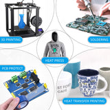 TSSART P18 Heat Tape - Blue Heat Press Tape for Vinyl Sublimation Heat Sublimation Heat Transfer, Oxidation and High Temperature Resistance Residue Free - 4Pack, 0.4inch x 54FT TSSART