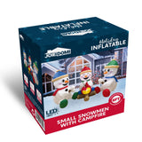 Joiedomi 6 FT Long Christmas Inflatable Snowman with Campfire, 3 Pack Small Snowman with Built-in LEDs Christmas Blow Up Yard Decoration with Light for Xmas Party Outdoor, Garden, Lawn Winter Decor Joiedomi