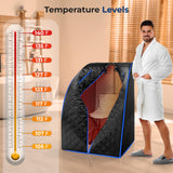 SereneLife Portable Sauna for Home, Infrared Sauna Tent with Heated Foot Pad and Folding Chair, Compact Personal Detox Sauna, Remote Control In-Home Spa, 40" x 33" - inch (Black) SereneLife