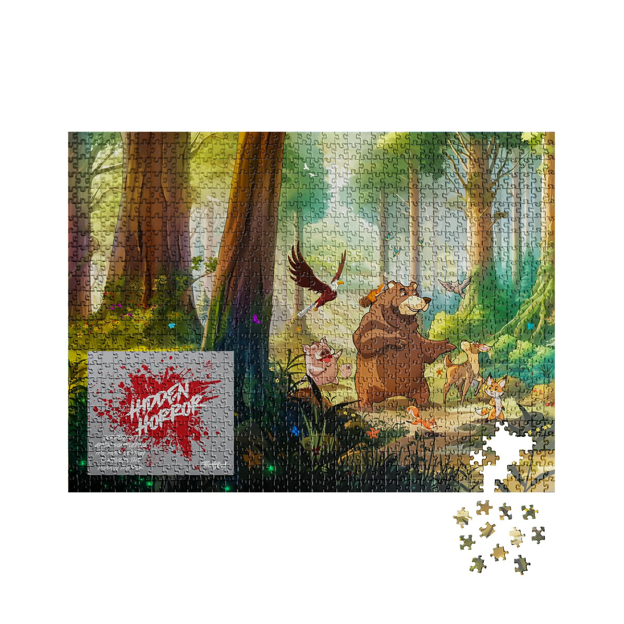Twisted Puzzles - Hidden Horror Series: The Forest Friends, 1000 Piece Adult Jigsaw Puzzle, Halloween Puzzle, A Scare for Those Who Dare Twisted Puzzles