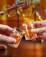 Birthday Gifts for Men Dad, Kollea Gun Whiskey Decanter Set with Shot Glass, Cool Anniversary Christmas Gift Ideas for Him Husband Brother, Funny Military Retirement Present, Home Bar Drinking Party Kollea