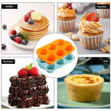 2PCS Silicone Muffin Cupcake Pan Molds, Ohola 6-Cavity Nonstick Silicone Muffin Pans for baking, Perfect for Cupcakes, Muffin, Brownies and More, BPA Free, 2 Pack (Orange and Peacock Blue) Ohola KITCHEN SUPPLIES