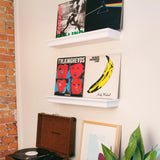 HIGH & MIGHTY Decorative 18" Floating Shelf Holds up to 15 lbs, Easy Tool-Free Dry Wall Installation, Beveled, White | 515654 HIGH & MIGHTY