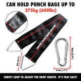 BULL DOZA FIGHT WEAR Heavy Duty Punch Bag Hanging Strap – Three Sizes | Extremely Strong Boxing Bag Hanger | Durable, Adjustable Punching Bag Holder for Home Gym & Training (61cm (2ft)) BULL DOZA FIGHT WEAR