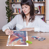 MAXBYE Phoenix Bird Diamonds Painting Kits for Adults, Diamond Art Painting for Adults Beginners, 5D DIY Crystal Gem Art Painting with Diamonds Arts for Wall Decor 12x16in, White Bird with Blue Wings MAXBYE