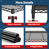 DurayLoly 6 Tier Storage Shelves 75H Adjustable Metal Shelving Rack, 1200LBS Wire Shelving Rack for Storage Unit, Metal Shelves for Pantry Shelves, Garage, Kitchen, 75" Hx 36" Wx 18" D DurayLoly