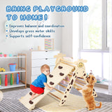 Pikler Triangle Set Natural Pikler Climbing Set, Montessori Foldable Climber with Tripods, Ramps, Arches, Climbing Jungle Gym and Indoor Playground Climbing Toys for Toddlers 1-3 Inside Dollate