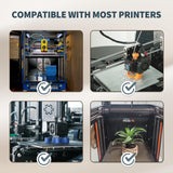 OVERTURE Silk Filament PLA 1.75mm Clog-Free Shiny 3D Printer Consumables, 1kg Spool (2.2lbs), Dimensional Accuracy +/- 0.02 mm, Fit Most FDM Printer(Silk Silver) OVERTURE