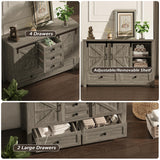 wanan 48" 5 Drawer Dresser (Light Rustic Oak, 48'' 5 Drawers Dresser) wanan