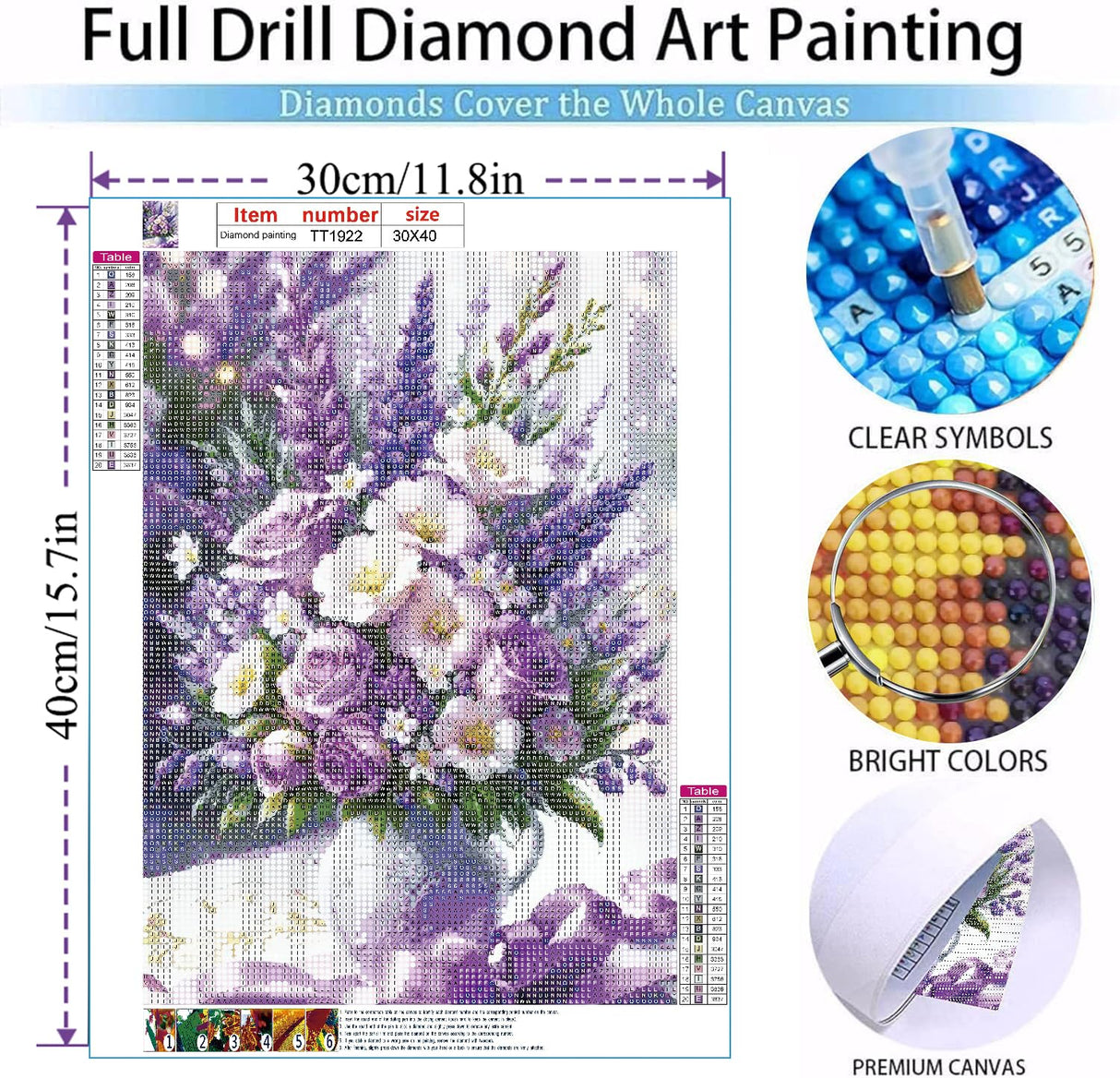 MOMDEDP Rose Diamond Painting Kits for Adults,Rose Diamond Art Kits for Adults,Flowers Gem Art Kits for Adult Full Round Drill Diamond Dot Gem Art Kit for Adult for Home Wall Decor 16x12inch MOMDEDP