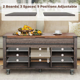 Turosur Lift Top Coffee Table with Storage, 4 in 1 Farmhouse Coffee Table with Lockable Rolling Wheels and Hidden Compartment, Center Table with 4 Sliding Barn Door for Living Room Turosur