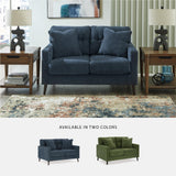 Signature Design by Ashley Bixler Classic Tufted Loveseat with Removable Cushions, Blue Signature Design by Ashley