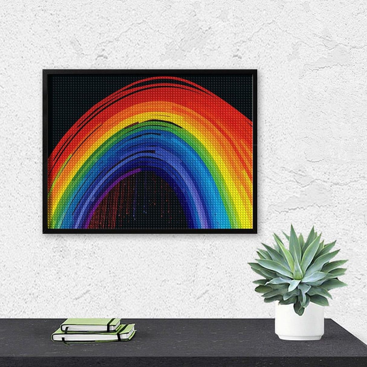 NONHAI Diamond Painting Kits for Adults - DIY Diamond Art Kits for Beginners - Full 5D Paint Drill Diamond Dots Paintings- Rainbow Diamonds Pictures Gem Art and Craft Wall Decor 12"x16" NONHAI