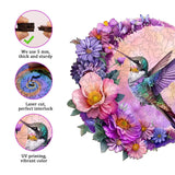 Jigfoxy Wooden Puzzles for Adults, Hummingbird Wood Puzzles Adult, Unique Animal Shape Wooden Jigsaw Puzzles for Adults, Birthday Gifts for Puzzle Lovers, Family, Friend (M-11.4 * 10.9in-200 pcs) Jigfoxy