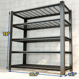 Notmise Garage Shelving Units and Storage, Heavy Duty Storage Shelves Adjustable Tall Shelf Steel Shelving for Industrial, Warehouse, Basement (Wire 72” H x 35.43” W x 15.75” D) Notmise
