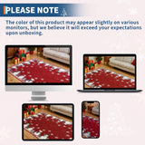 9x12 Washable Area Rug for Holiday Non Sliip Christmas Bedroom Rugs Xmas Decoration Large Dining Room Throw Carpet Low Pile Stain Resistant Snowflakes Christmas Area Rugs for Nursery Home Office, Red GarveeHome