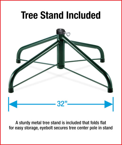 National Tree Company Pre-Lit 'Feel Real' Artificial Full Downswept Christmas Tree, Green, Douglas Fir, Dual Color LED Lights, Includes Stand and PowerConnect, 9 feet